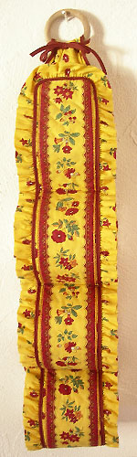 Toilet paper stocker (flower pattern. yellow x bordeaux) - Click Image to Close